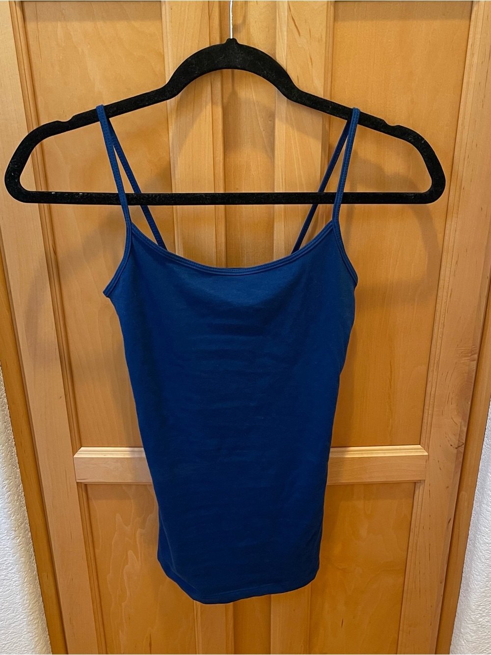 Forever 21 Blue Cami Tank Top Size Small Spaghetti Strap Basic Stretch